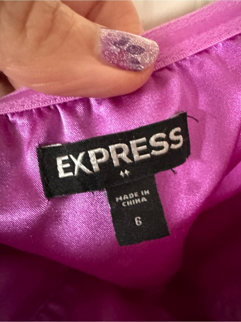 Express Fuchsia Strapless Romper with Ruffle Front - Picture 3 of 4